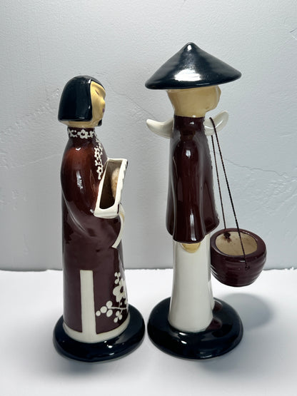 Vintage Hedi Schoop Chinese Asian Man & Woman Couple Figurines