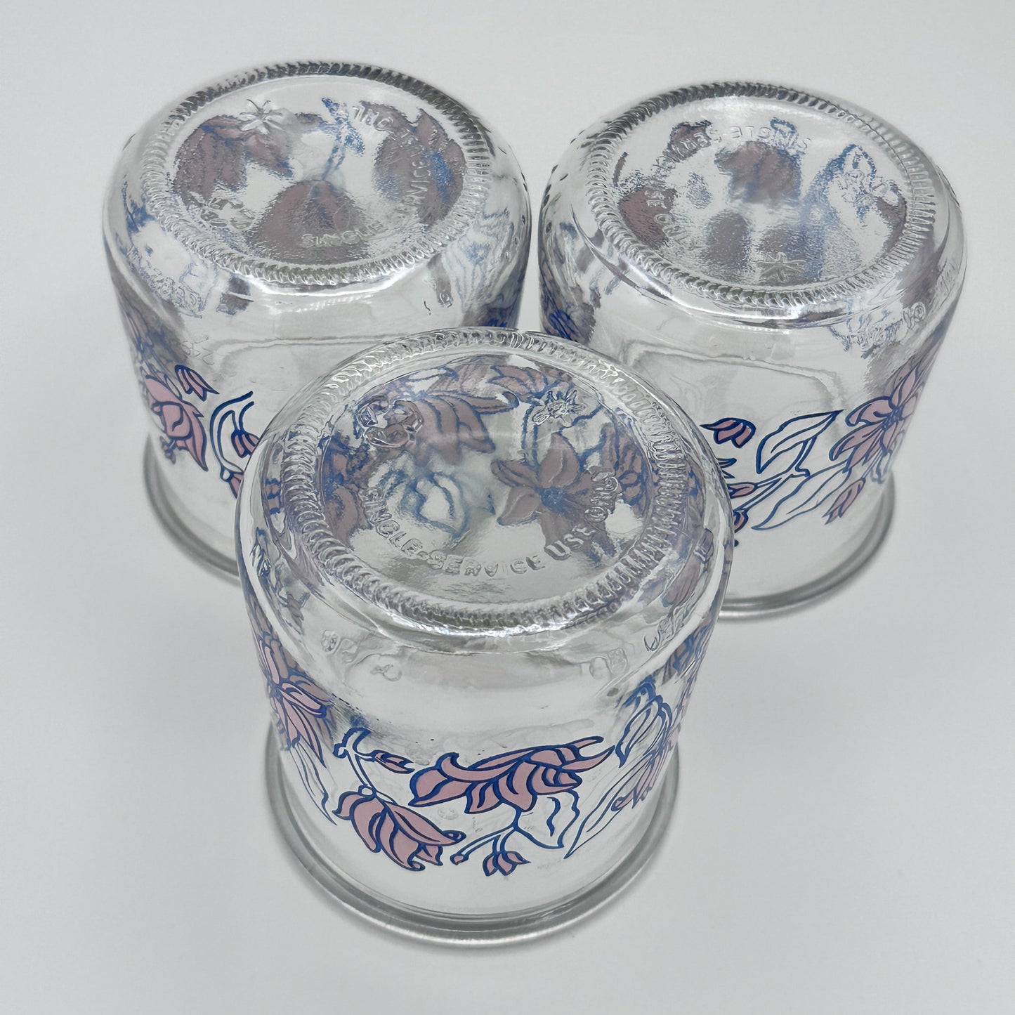 Set of 3 Vintage OUI Yogurt Jars